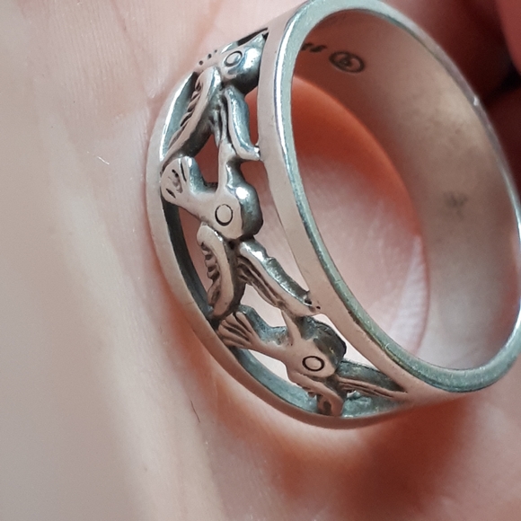 SOLD Vintage Sterling Hummingbird Ring, sz 7 - Picture 6 of 6